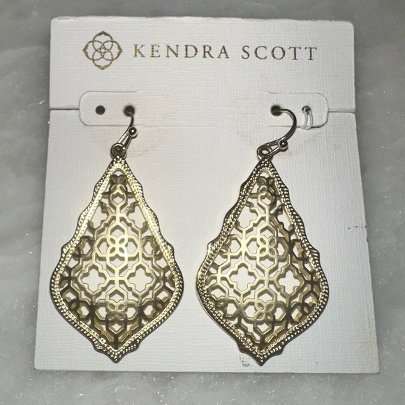 Addie Gold Drop Earrings in Gold Filigree Mix - Picture 6 of 6